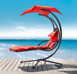 Renava Bahama Outdoor Red Hanging Lounge Chair