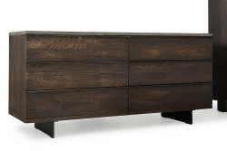 Modrest Selma Modern Dark Aged Oak & Concrete Dresser