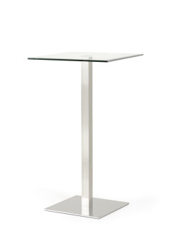 Modrest Gavin Modern Square Glass Bar Table
