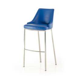 Modrest Jayce Modern Blue Leatherette Bar Stool