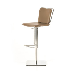 Modrest Nora Modern Taupe Leatherette Bar Stool