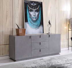 Modrest Buckley - Modern Grey Crackle Buffet