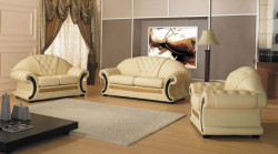 Cleopatra - Traditional Leather Sofa Set
