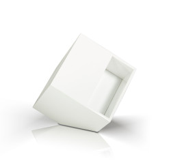 Modrest Book - White Glossy Magazine Holder End Table