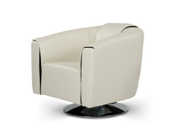 Divani Casa Lowell - Modern Leatherette Swivel Lounge Chair