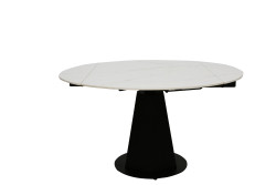 Modrest Barela - Modern Black and White Ceramic Extendable 35.5"/53" Dining Table