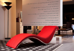 Divani Casa Essen Modern Red Leather Leisure Lounge Chaise