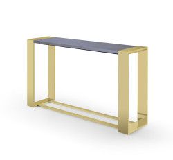 Modrest Fauna - Modern Wenge and Brass Console Table