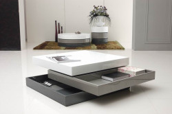Modrest Trio-2 - Lacquer 3-Tone Square Coffee Table
