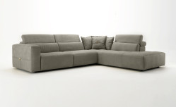 Coronelli Collezioni Grande - Italian Dark Grey RAF Chaise Sectional Sofa