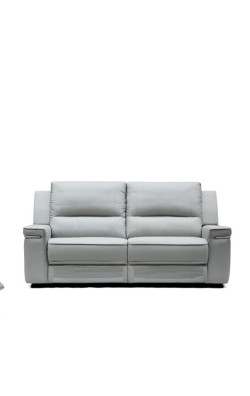 Divani Casa Hearst Modern Grey Leatherette Sofa w/ Recliners