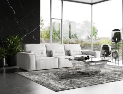 Coronelli Collezioni Hollywood - Italian White Leather Sectional Sofa