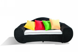 K-9097-1 loveseat sofa with 2.7in cushion and 4pcs pillow