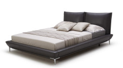 Modrest Loft - Modern Grey Bonded Leather Platform King Bed