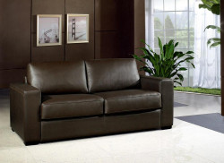 Divani Casa Dual Modern Chocolate Brown Leather Sofa Bed