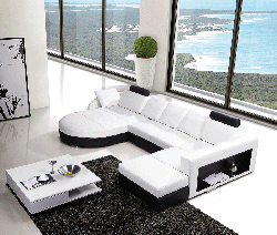 Divani Casa T57C - Modern Bonded Leather Sectional Sofa