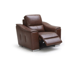 Divani Casa 1710 - Leather Espresso Reclining Lounge Chair