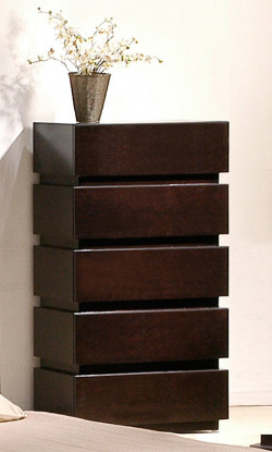 Modrest Trend Modern Wenge 5-Drawer Bedroom Chest