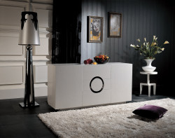A&X Ovidius Armani Xavira Modern White Crocodile Buffet