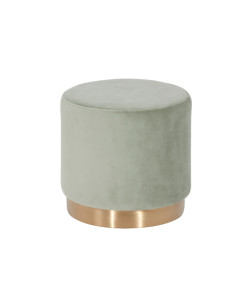 Modrest Santee Modern Grey Velvet & Gold Stool