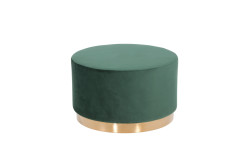Modrest Santee Modern Green Velvet & Gold Ottoman