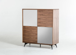 Modrest Kennedy Modern Walnut Square Buffet