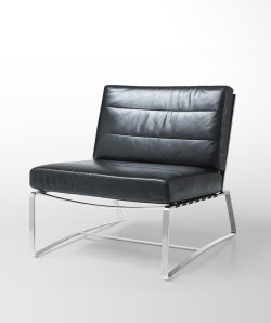 Divani Casa Modern Black Full Leather Leisure Chair