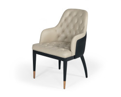 Modrest Leeds - Glam Beige and Black Dining Chair