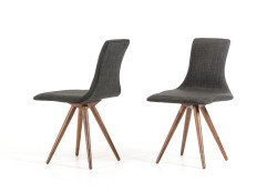 Tracer - Modern Grey Fabric Dining (Set of 2)
