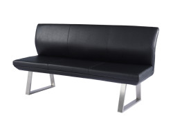 Modrest Magnus Modern Black High Back Dining Bench