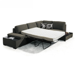 Divani Casa Risto - Modern Fabric Sectional Sofa bed