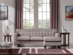 Divani Casa Tawny Modern Fabric Sofa & Ottoman Set