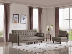 Divani Casa Kestin Modern Brown Sofabed & Chair Set