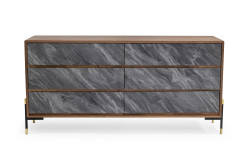 Nova Domus Metcalf - Mid-Century Walnut & Grey Dresser