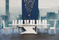 Modrest Bono "Z" - Modern White Dining Table