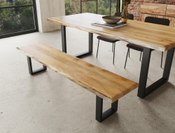 Modrest Secota - Live Edge Acacia Wood Bench