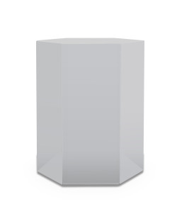 Modrest Newmont - Large Light Grey High Gloss End Table