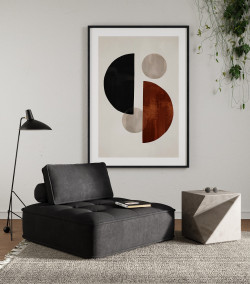 Divani Casa Nolden - Modern Modular Black Fabric Seat