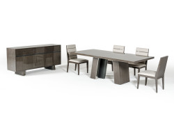 Nova Domus Norte Modern Grey Gloss Dining Set