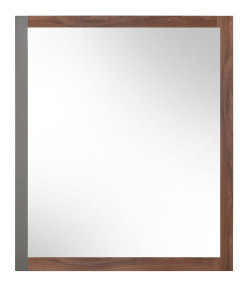 Nova Domus Palermo - Italian Modern Faux Concrete & Walnut Mirror
