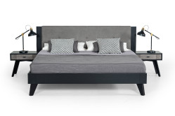 Nova Domus Panther Contemporary Grey & Black Bed