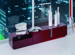 Modrest Pisa - Modern Red TV Stand