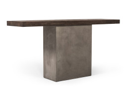 Modrest Renzo Modern Oak & Concrete Console Table