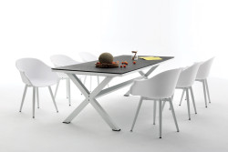 Renava Rhodes Outdoor Rectangular Dining Table Set
