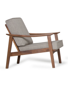 Modrest Ridge Modern Sesame & Walnut Accent Chair