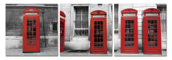 Modrest Telephone 3-Panel Acrylic Painting
