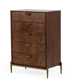 Modrest Shane - Modern Acacia & Brass Dresser