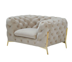 Divani Casa Sheila - Transitional Beige Fabric Chair