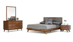 Nova Domus Soria Modern Grey & Walnut Bedroom Set