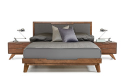 Nova Domus Soria Modern Grey & Walnut Bed
